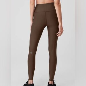 Alo yoga seamless High-Waist Ribbed Legging Size Small Brown